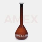 Baloane cotate brune ISOLAB cu invelis de protectie, slif NS 29/32, 2000 ml, clasa A, 2 buc