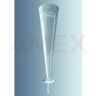 Conuri de sedimentare cu robinet Marienfeld, 1000 ml, 2 buc