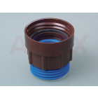 Adaptor filet exterior / interior din PP, 64 mm, maro / albastru