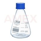 Pahare Erlenmeyer Assistent Basic cu capac cu filet GL 25, 100 ml, 2 buc