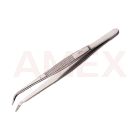 Penseta chirurgicala curbata ROTH cu varf bont, 145 mm