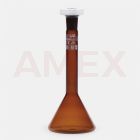 Baloane cotate brune trapezoidale ISOLAB cu slif NS 7/16, 2 ml, clasa A, 2 buc