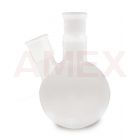 Balon cu fund rotund ROTH cu doua gaturi, slif lateral NS 14/23, 100 ml