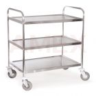 Carucior ROTH Rotilabo din otel inoxidabil, 2 rafturi, 760*440 mm, 80 kg