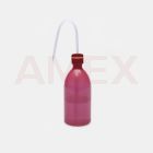 Piseta rosie ISOLAB cu gat ingust, 500 ml