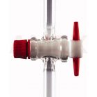 Robinet ROTH din PTFE cu o singura cale, 15*8 mm