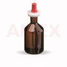 Sticlute picuratoare brune ROTH cu pipeta, 250 ml, 10 buc